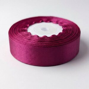 Wstążka satynowa 25mm / 32m – Bordowa