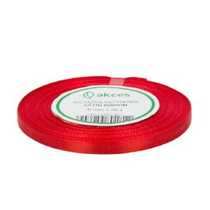 Wstążka satynowa 6mm / 32m – czerwony (04)