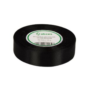 Wstążka satynowa 25mm / 32m – Czarna (05)
