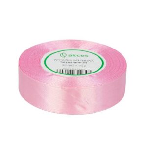 Wstążka satynowa 25mm / 32m – Jasny róż (08)