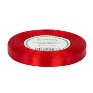 Wstążka satynowa 12mm / 32m – czerwony (04)