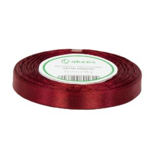 Wstążka satynowa 12mm / 32m – Bordowa (150)